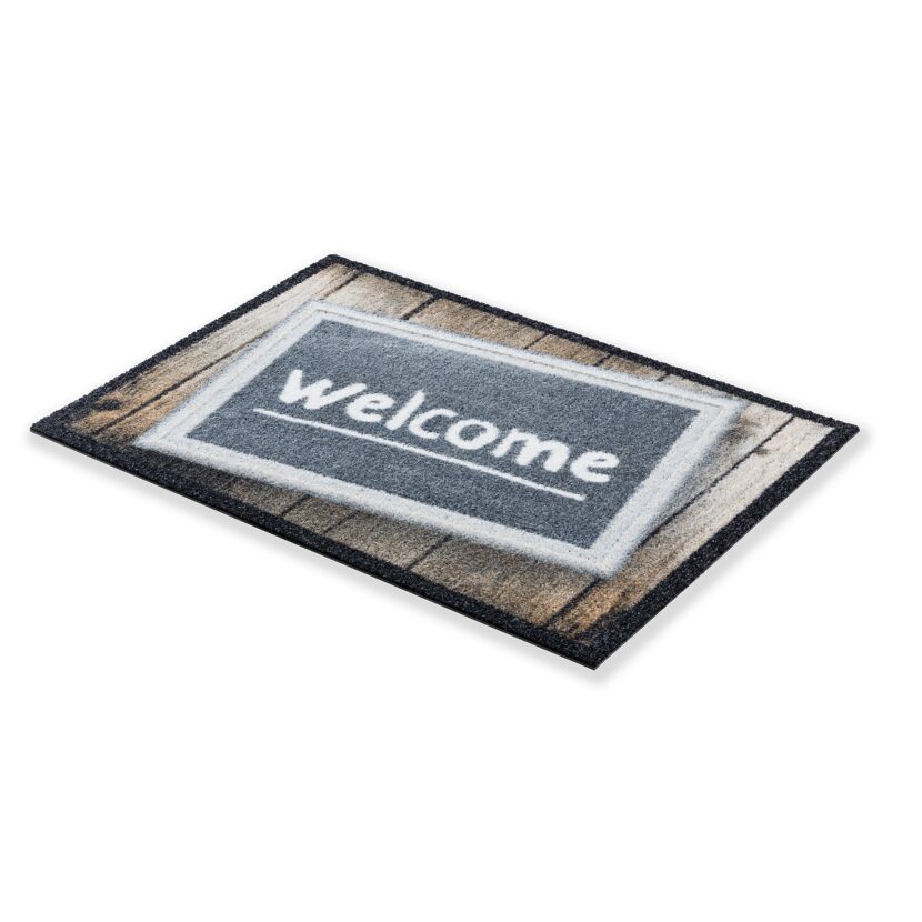Schmutzfangmatte mit "Welcome"-Schild
