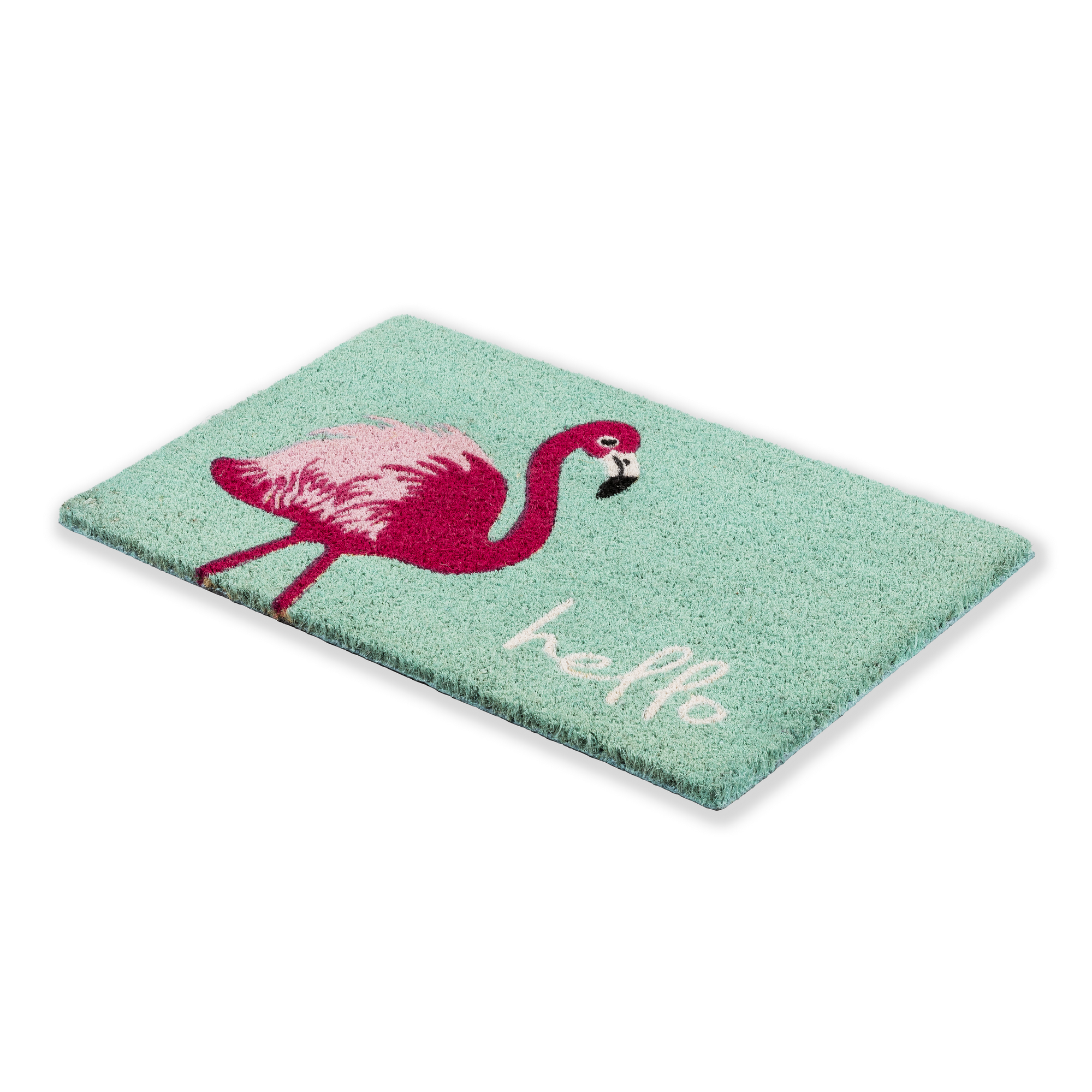 Kokosmatte 'Coco Style' 40 x 60 cm Flamingo türkis + product picture