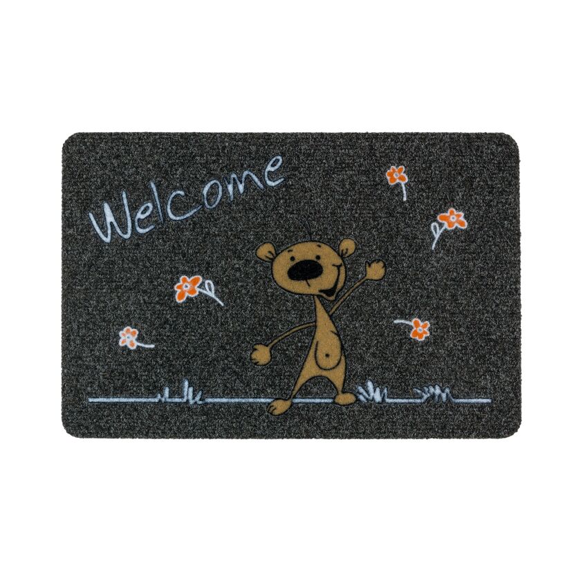 Fußmatte mit Bär und "Welcome"-Schriftzug