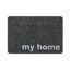 Schwarze Fußmatte mit dem Schriftzug "my home"