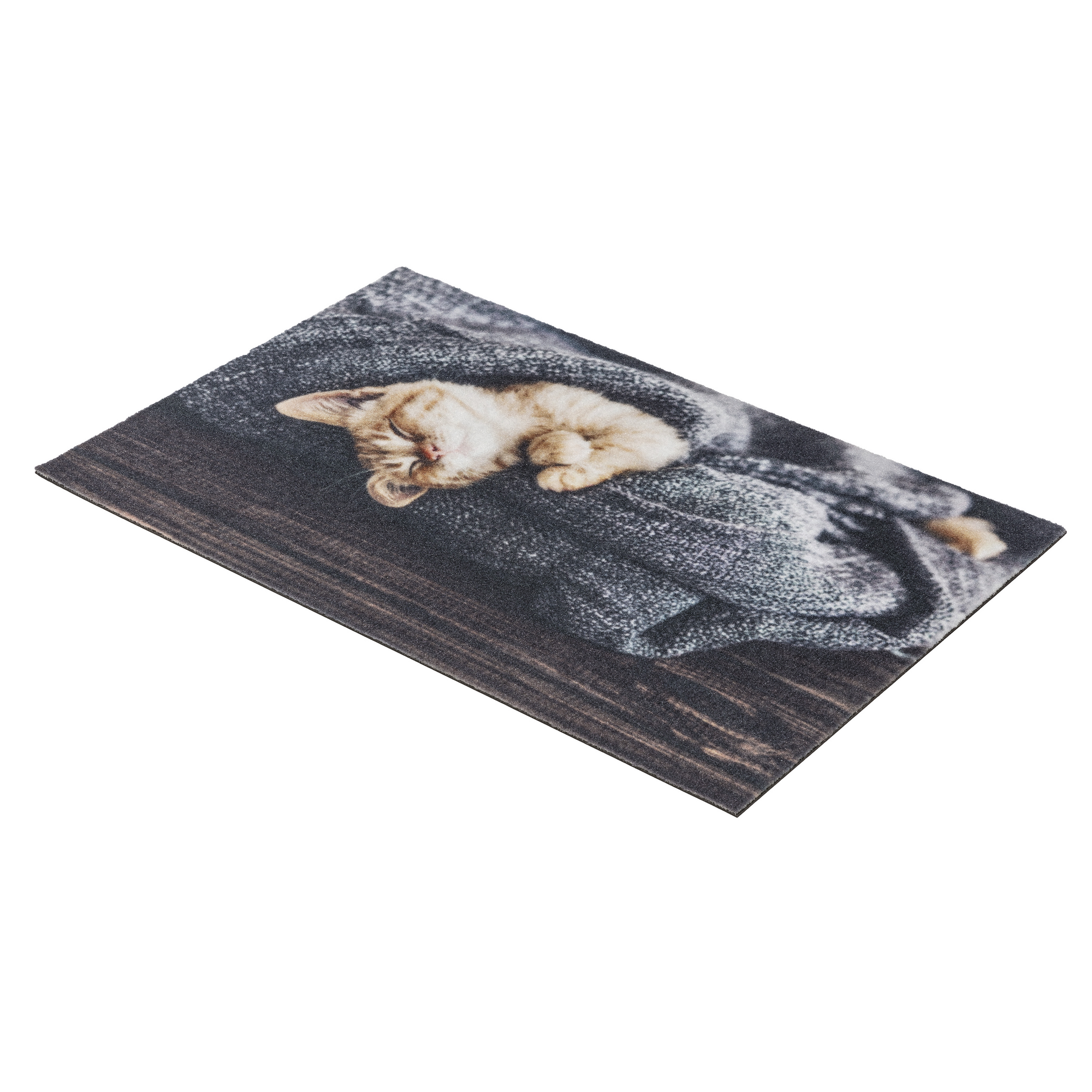 Sauberlaufmatte 'Deco Print' 40 x 60 cm Katze grau + product picture