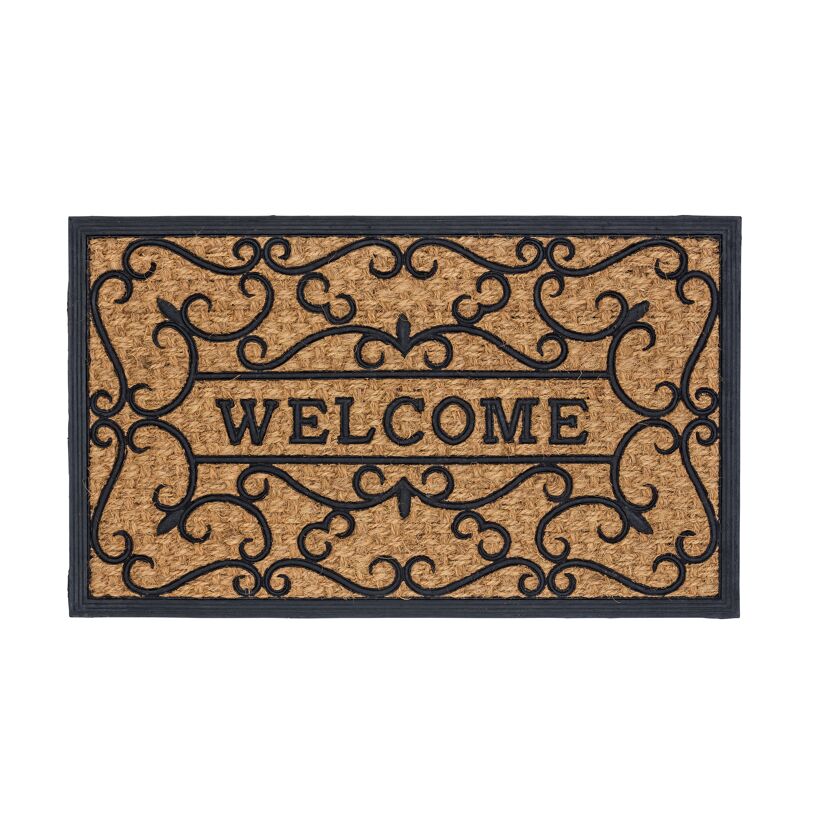 Fußmatte mit "Welcome" Schriftzug.