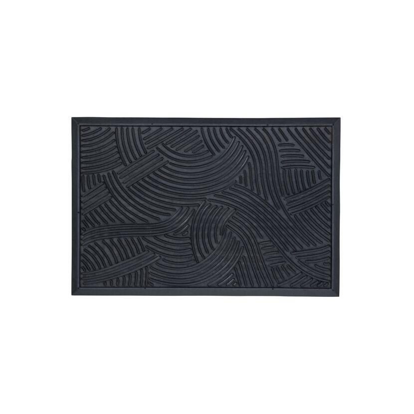 Schwarze Gummimatte mit Wellenmuster