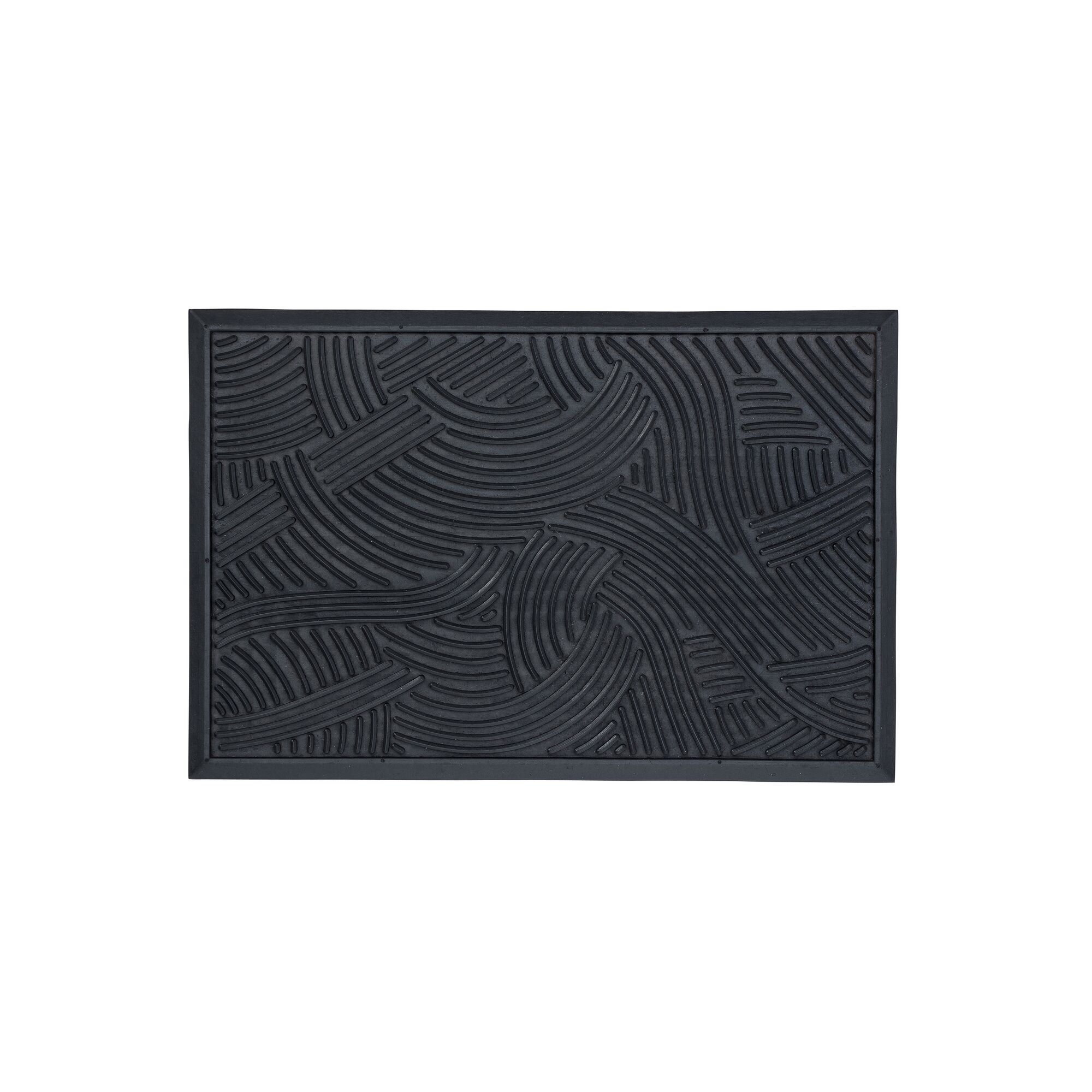Schwarze Gummimatte mit Wellenmuster