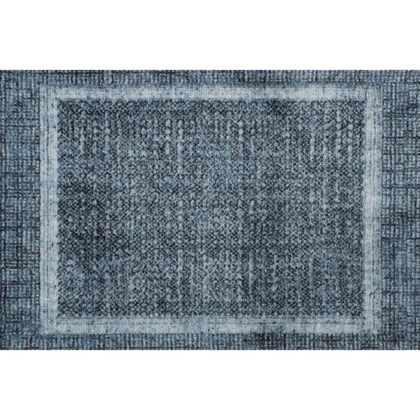 Blaue Fußmatte "Square" mit Rand