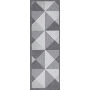 Schmutzfangmatte 'Dreiecke' grau 25 x 75 cm