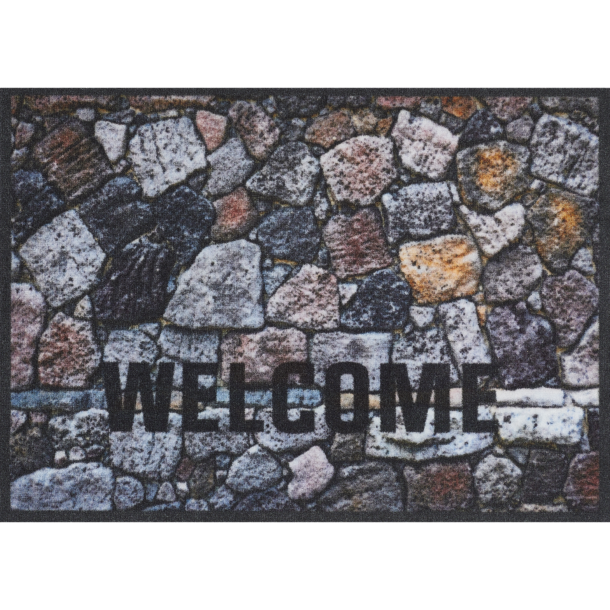 Schmutzfangmatte 'Welcome Steine' mehrfarbig 50 x 70 cm + product picture