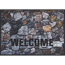 Verkleinertes Bild von Schmutzfangmatte 'Welcome Steine' mehrfarbig 50 x 70 cm