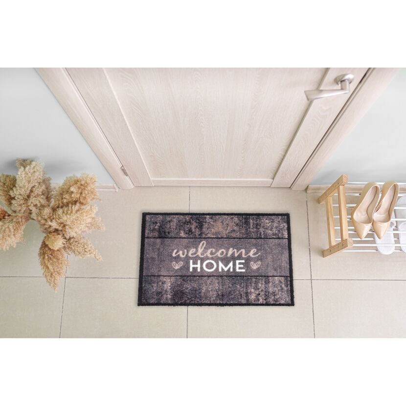 Schmutzfangmatte "Welcome Home" vor Eingangstür