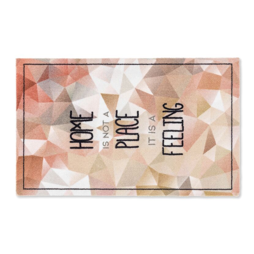 Schmutzfangmatte 'Felic' mit geometrischem Muster und Aufschrift