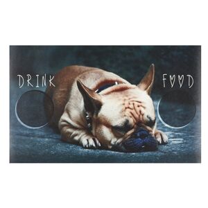 Napfunterlage 'Proper Food + Drink Pug' mehrfarbig 49 x 79 cm