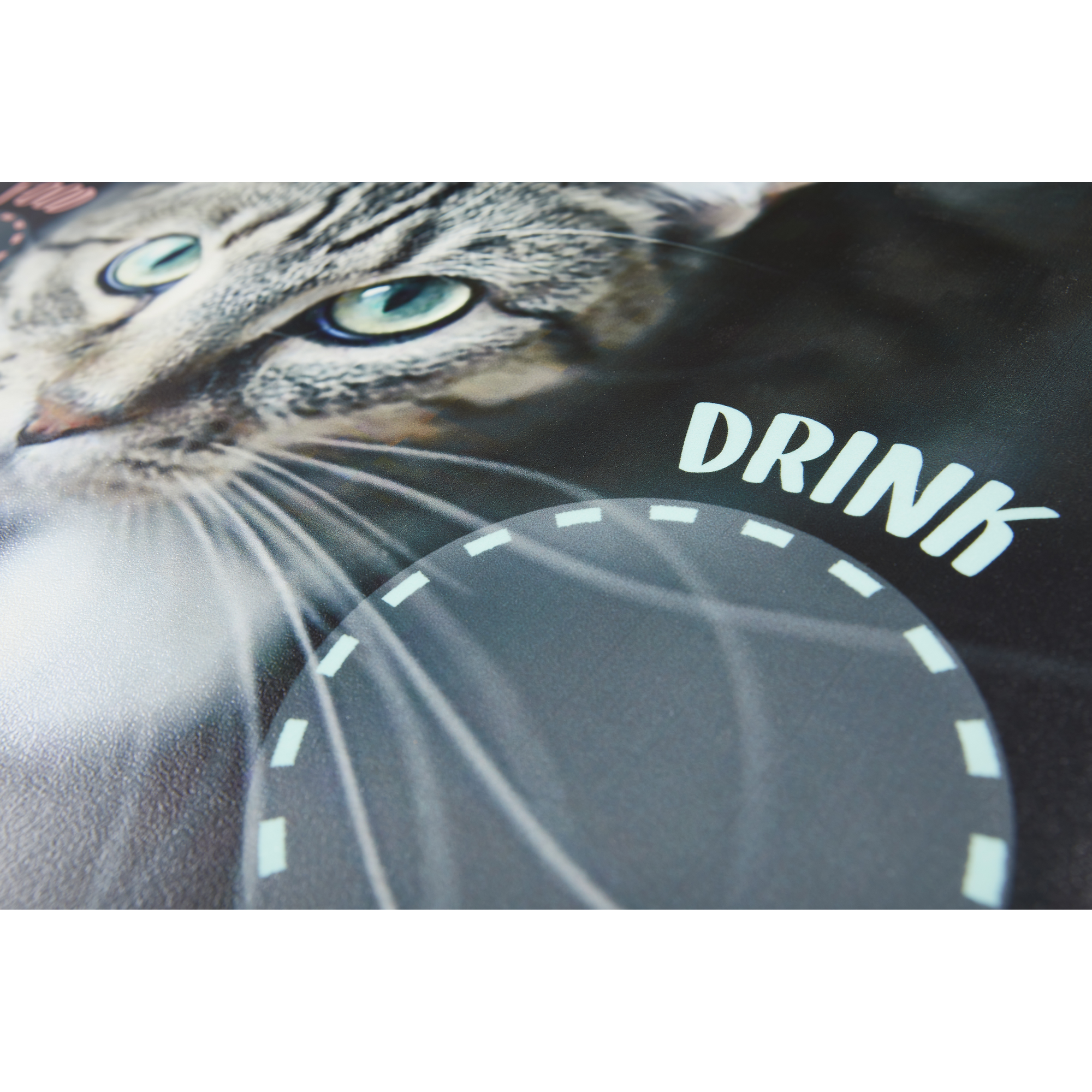 Napfunterlage 'Proper Food + Drink Cat' mehrfarbig 49 x 79 cm + product picture