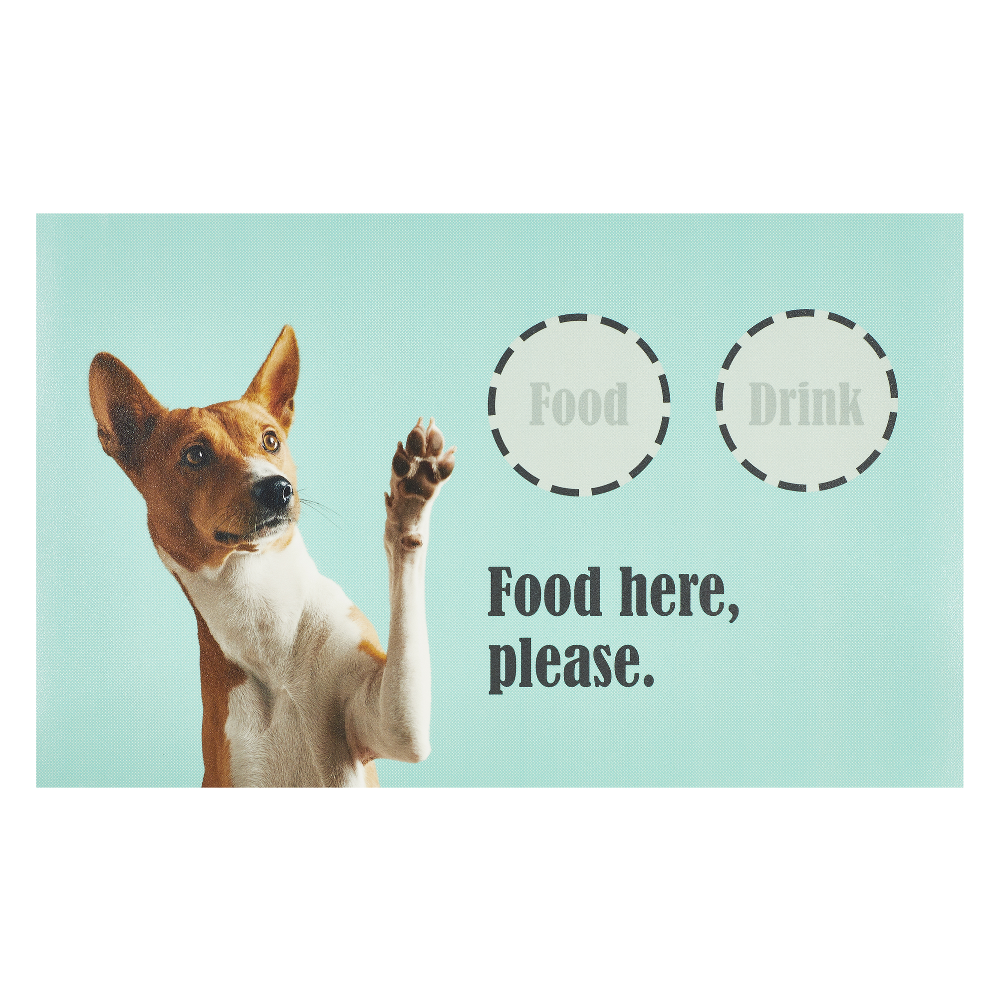 Napfunterlage 'Proper Food + Drink Please' mehrfarbig 49 x 79 cm + product picture