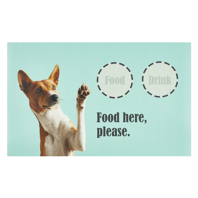 Bild von Napfunterlage 'Proper Food + Drink Please' mehrfarbig 49 x 79 cm