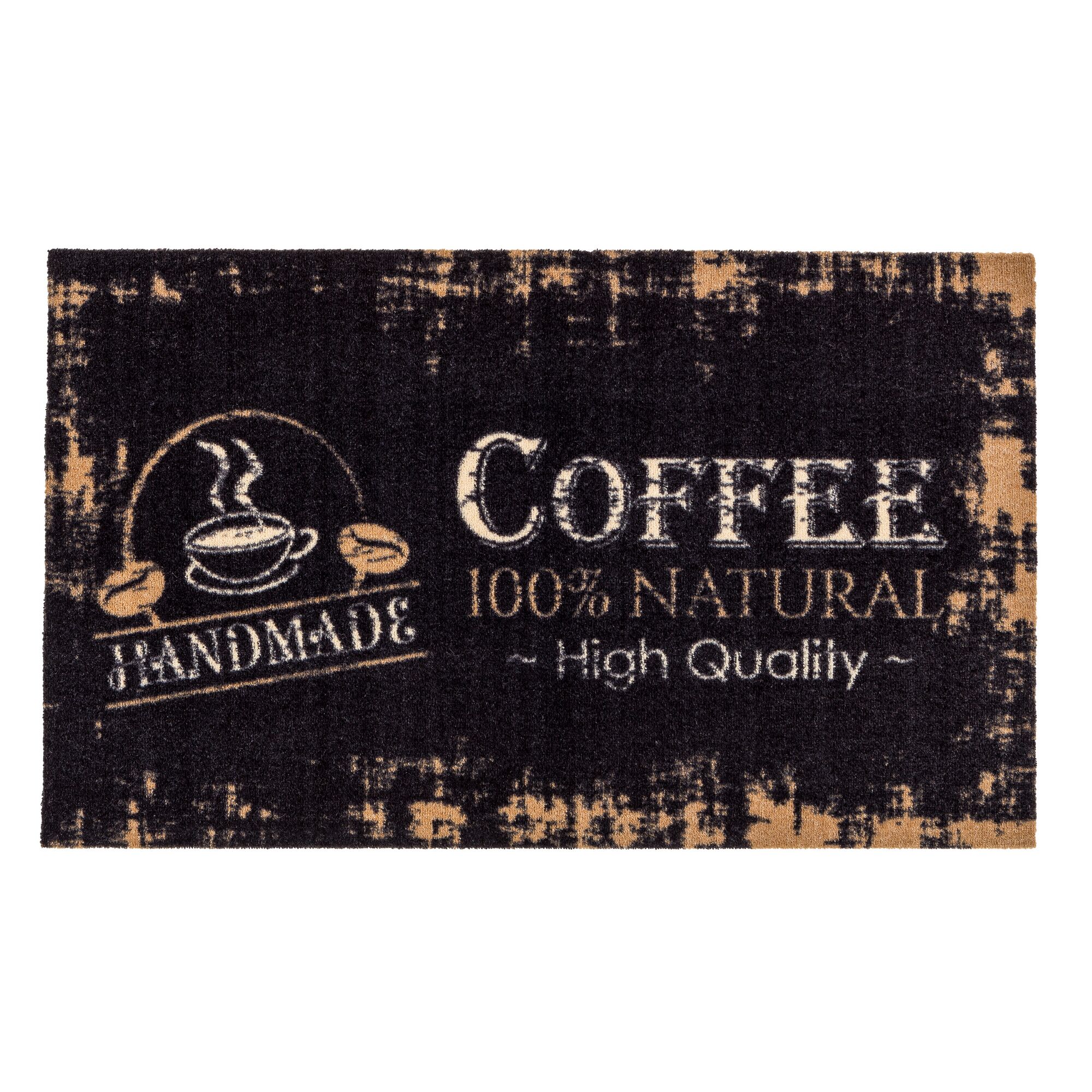 Fußmatte "Coffee" mit Kaffeetasse und Kaffeebohnen