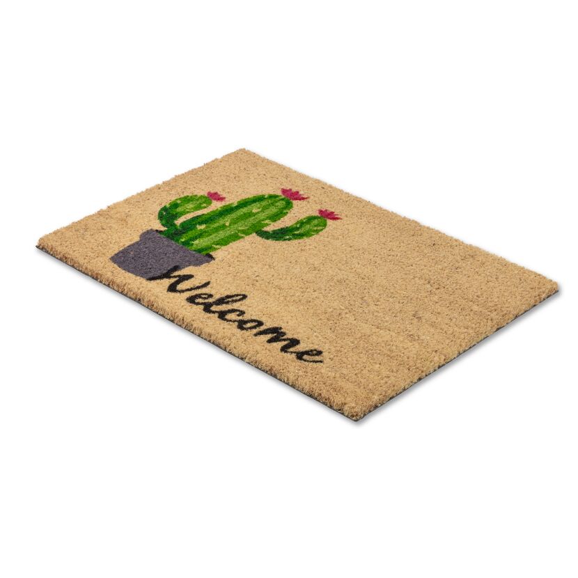 Fußmatte mit Kaktus-Motiv und "Welcome" Schriftzug