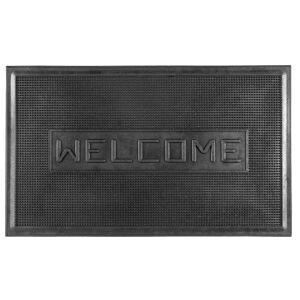 Fußmatten-Set 'Welcome' 45 x 75 cm schwarz 10-teilig