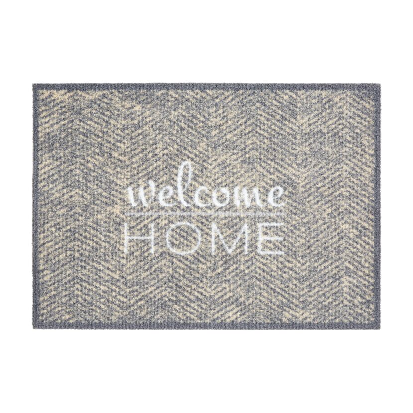 Fußmatte Miabella beige-grau mit Schriftzug "Welcome Home"