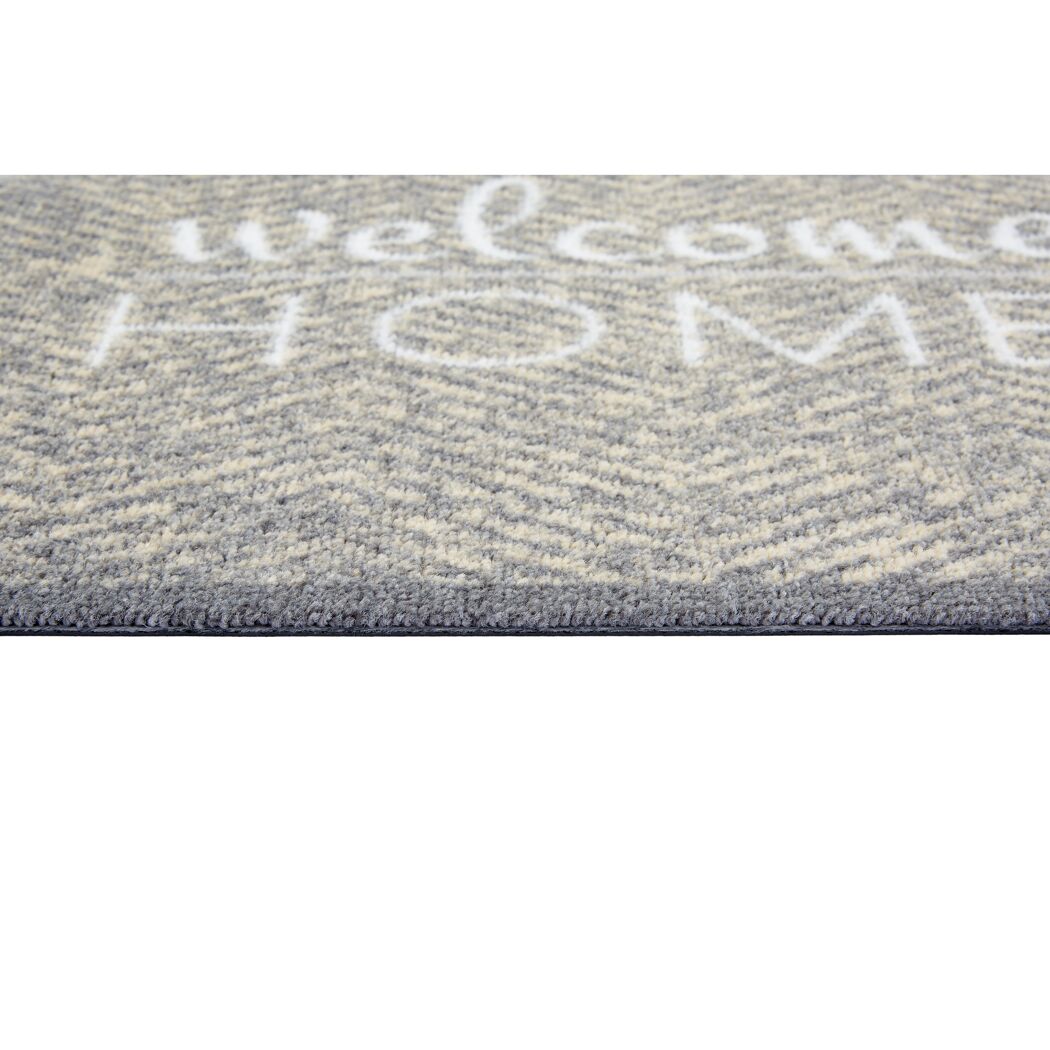 Fußmatte Miabella grau mit Schriftzug "Welcome Home"