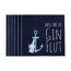 Fußmatte Gin Flut marineblau mit Anker