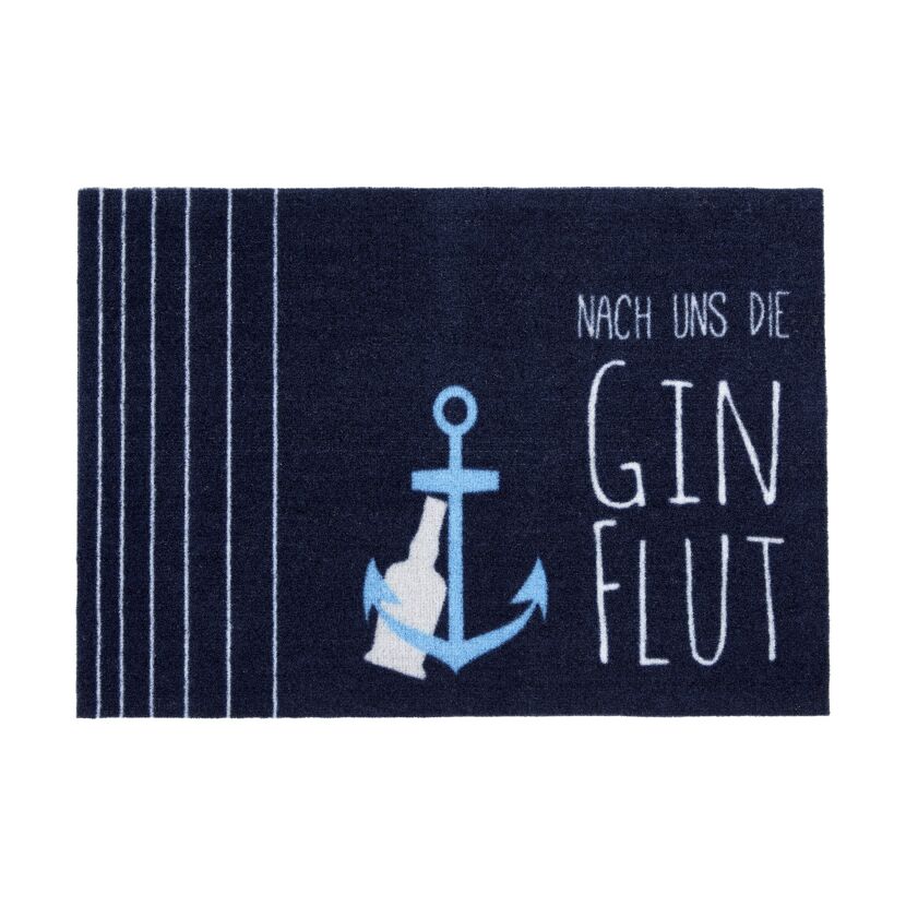 Fußmatte Gin Flut marineblau mit Anker
