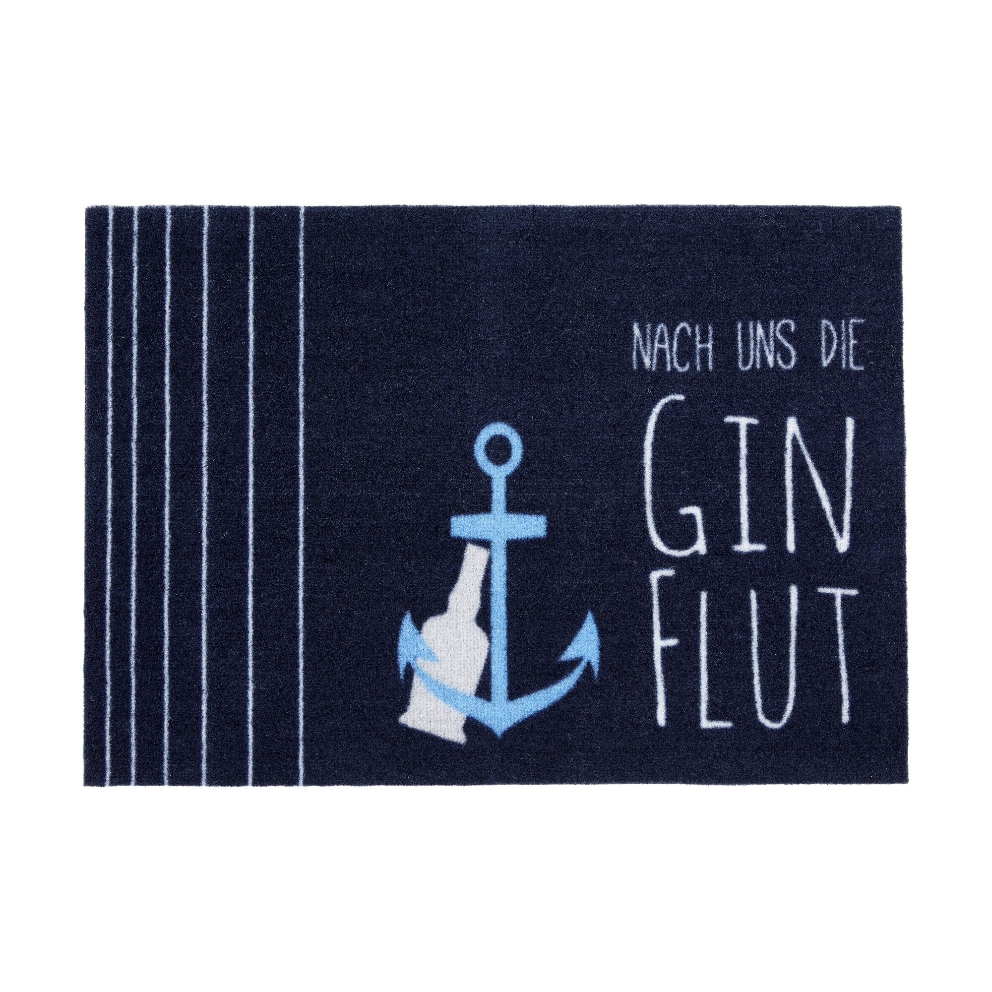 Fußmatte Gin Flut marineblau mit Anker