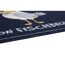 Blaue Fußmatte mit Möwe und Schriftzug "Mission Fischbrötchen"