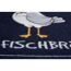 Fussmatte "Fischerboot" mit Möwe blau