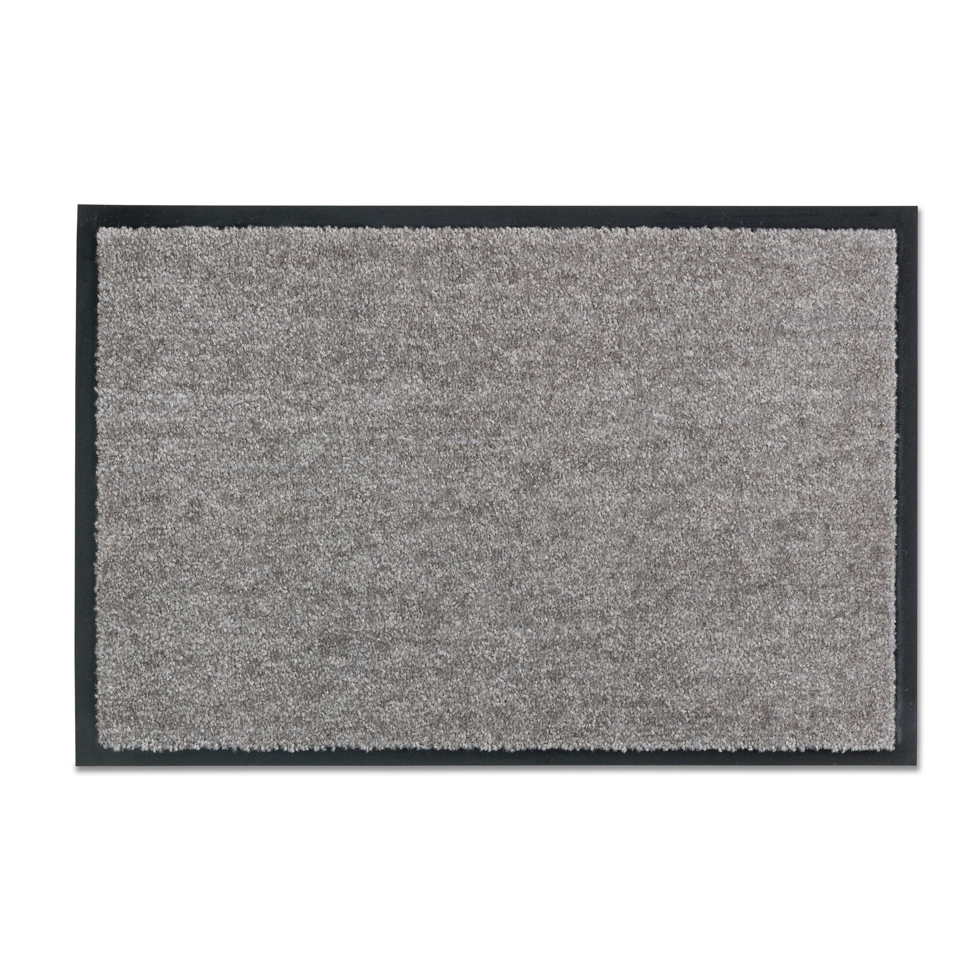 Graue Schmutzfangmatte mit schwarzem Rand