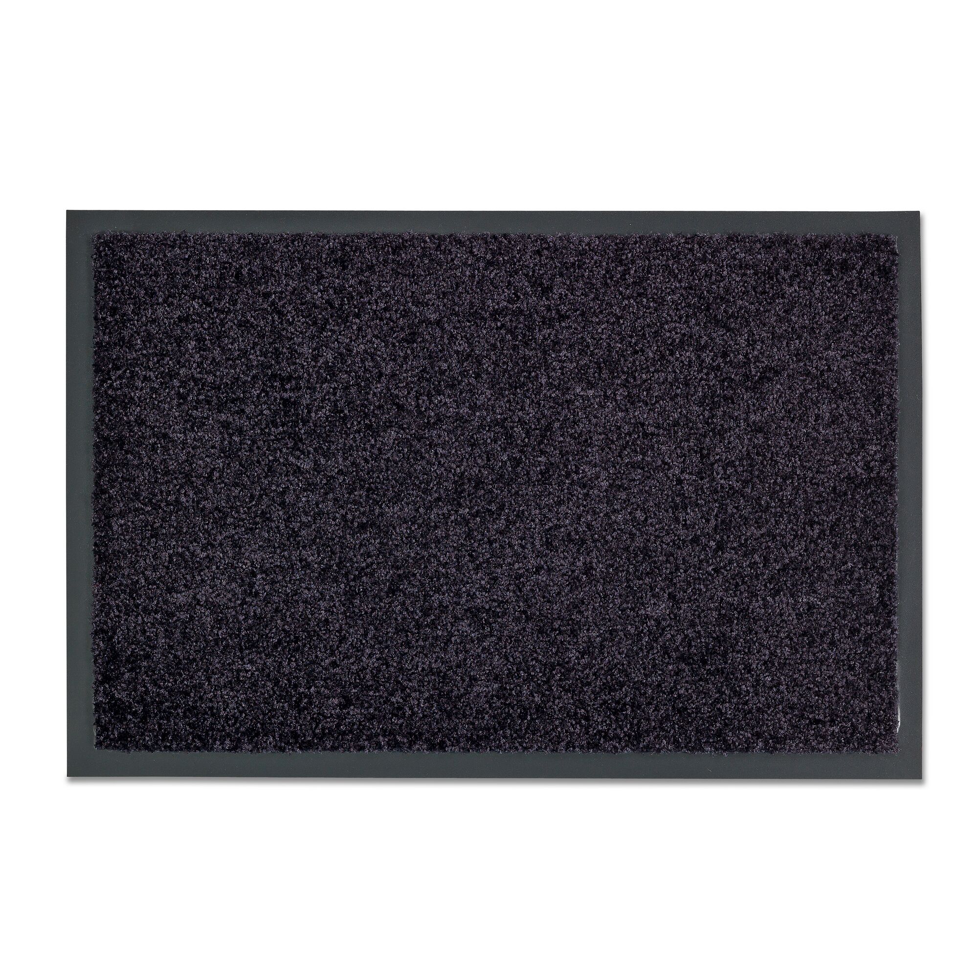 Schwarze Fußmatte mit Rahmen