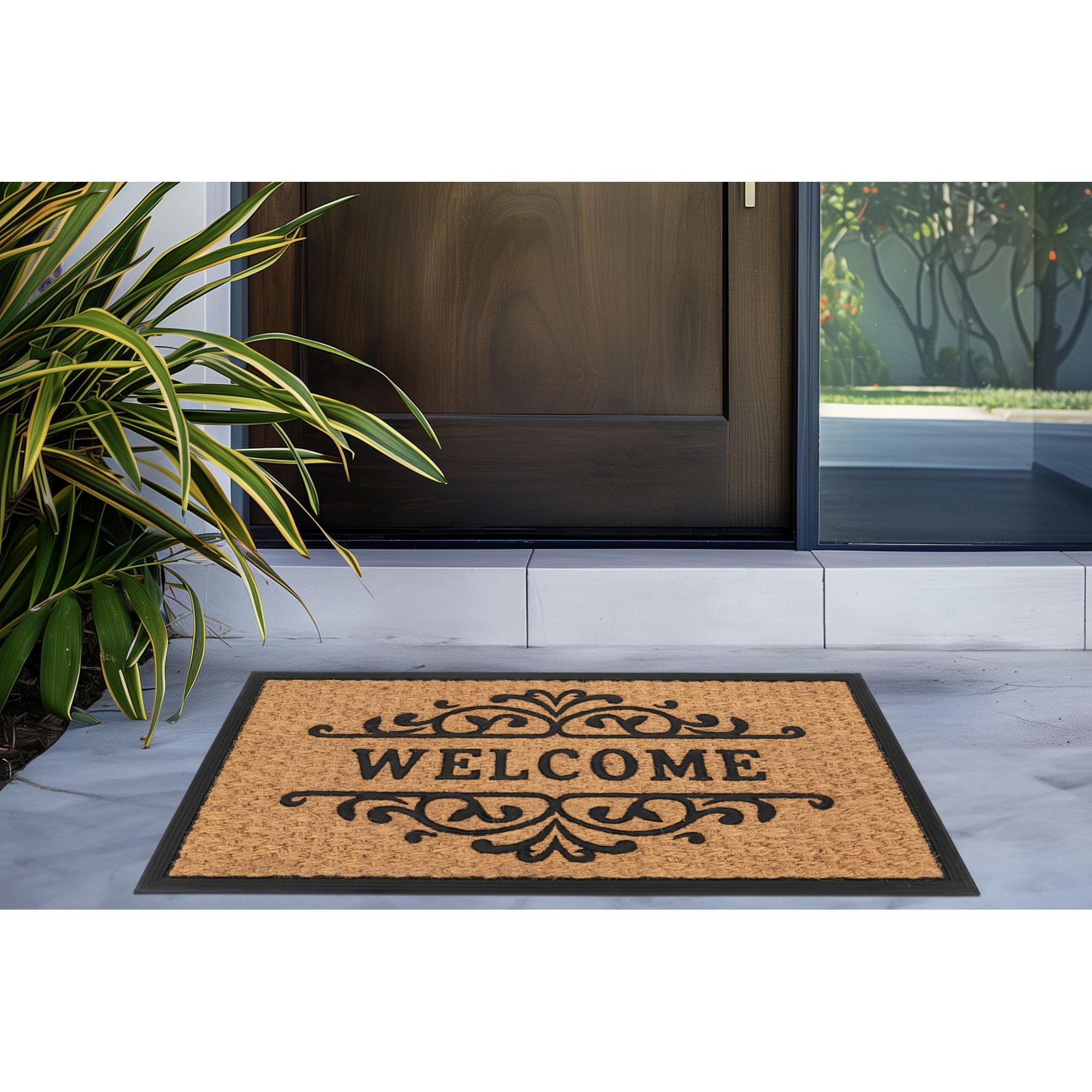 Fußmatte 'Bali Design 502' naturfarben/schwarz 40 x 60 cm