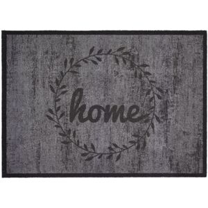Sauberlaufmatte 'Home Eukalyptus' grau, schwarz 39 x 58 cm