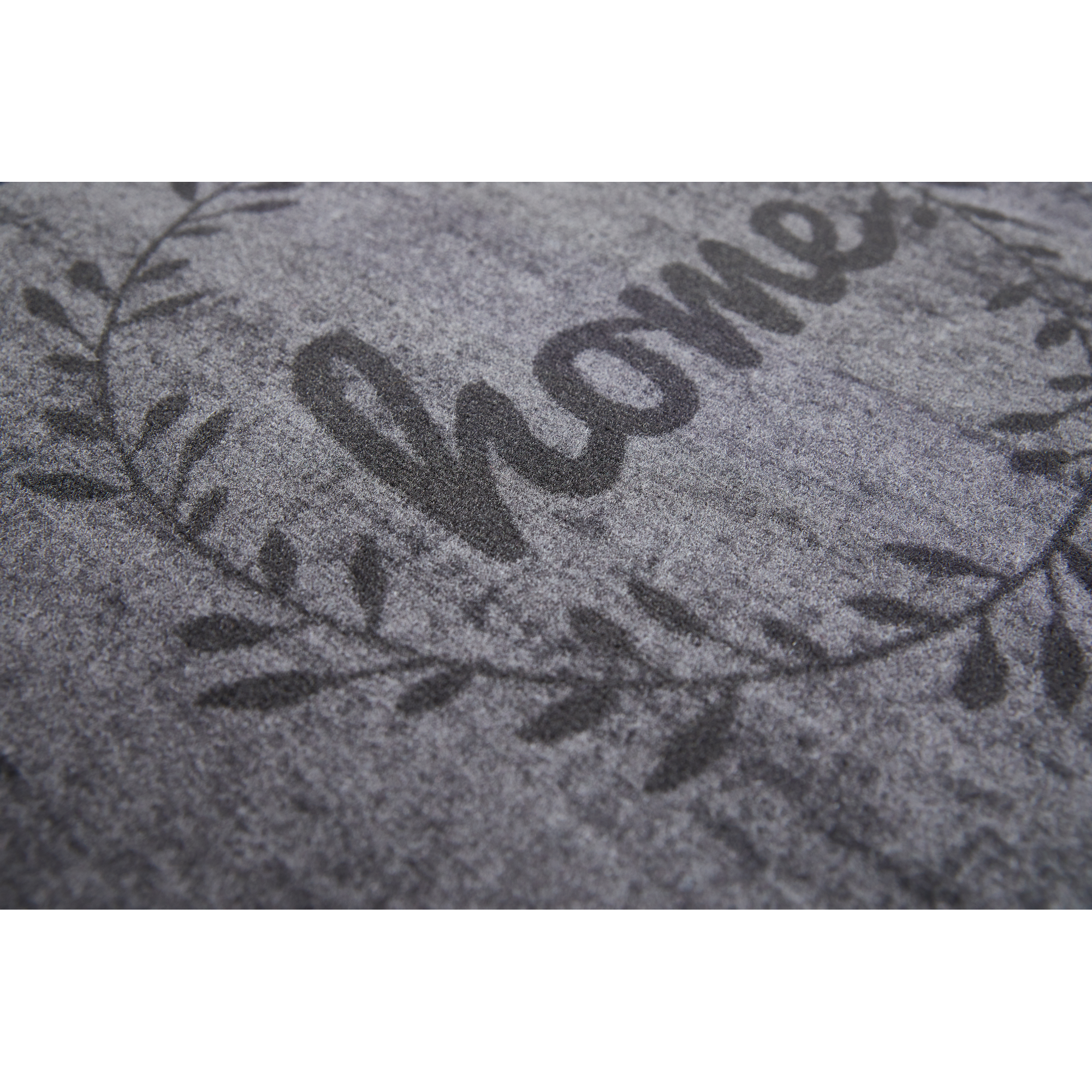 Sauberlaufmatte 'Home Eukalyptus' grau, schwarz 39 x 58 cm