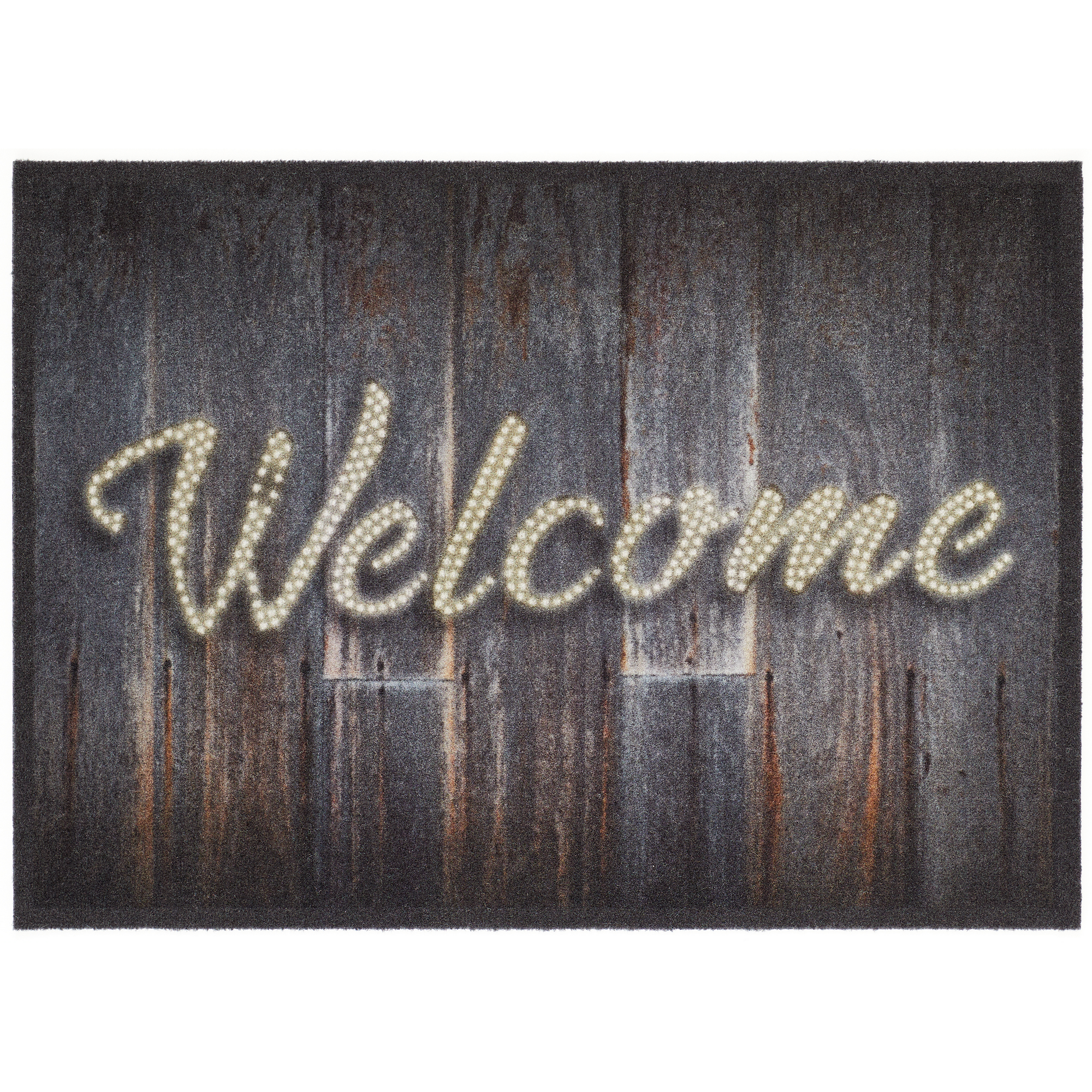 Sauberlaufmatte 'Welcome Wood' mehrfarbig 50 x 70 cm