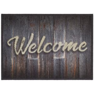 Sauberlaufmatte 'Welcome Wood' mehrfarbig 50 x 70 cm