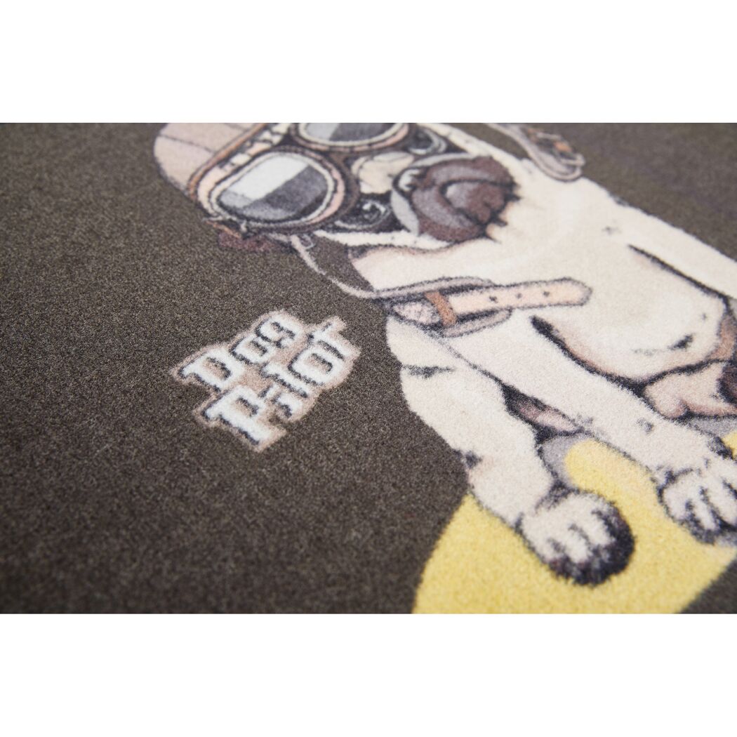 Sauberlaufmatte 'Dog Pilot' mehrfarbig 39 x 58 cm