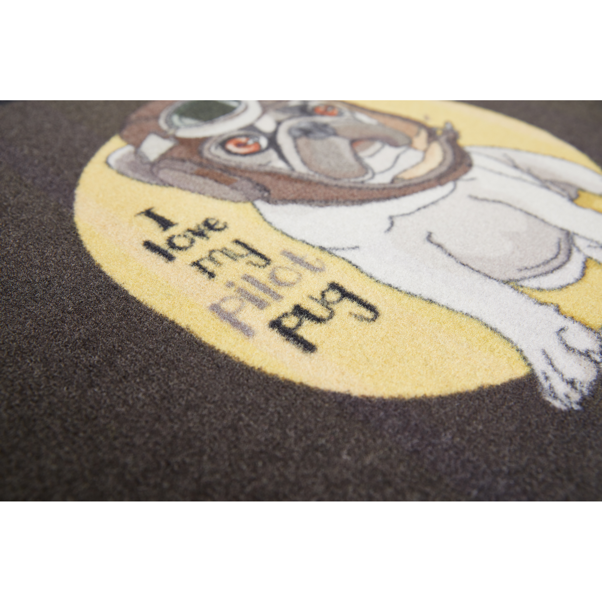 Sauberlaufmatte 'Pilot Pug' mehrfarbig 39 x 58 cm