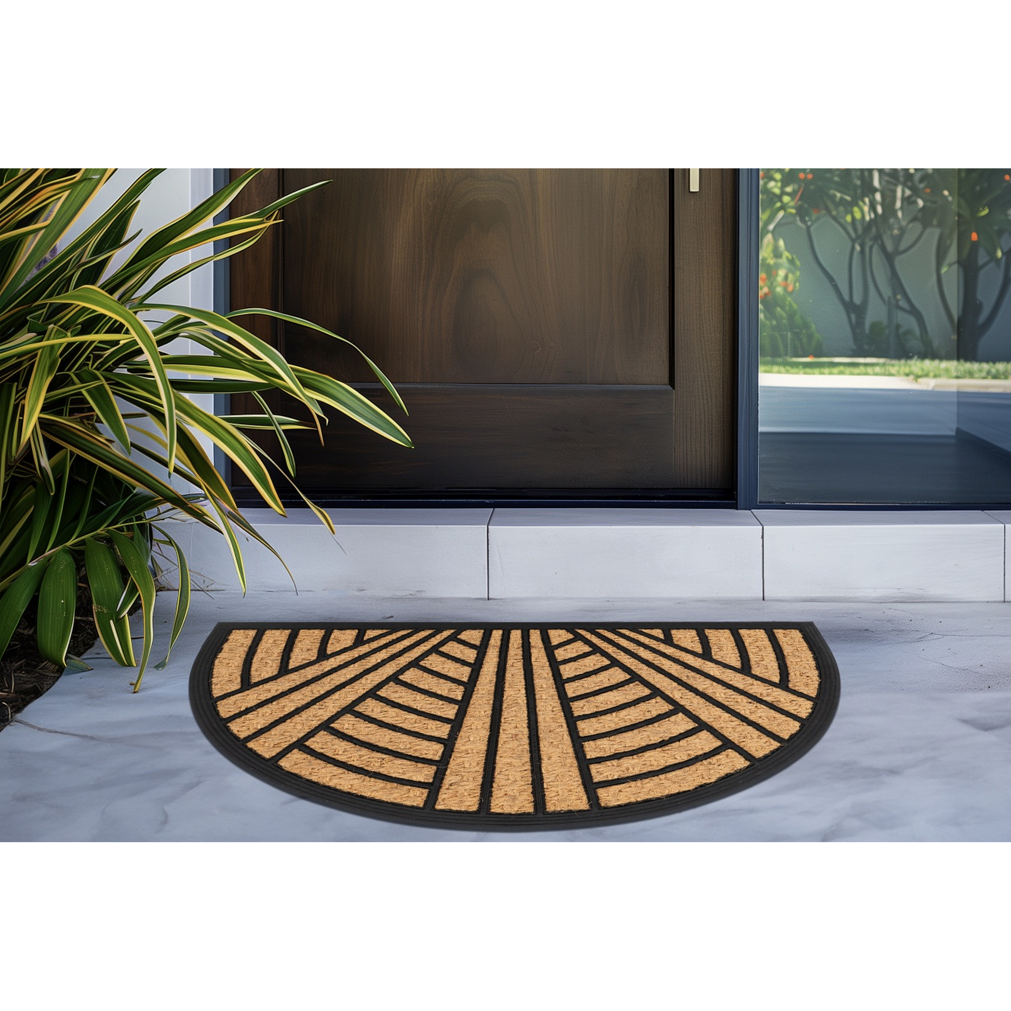Fußmatte 'Bogota Design 501' naturfarben/schwarz 40 x 60 cm