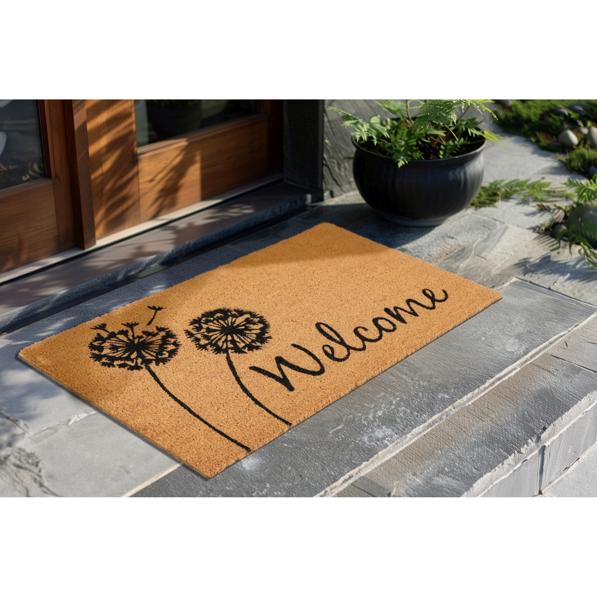 Fußmatte 'Porto Design 602' naturfarben/schwarz 40 x 60 cm