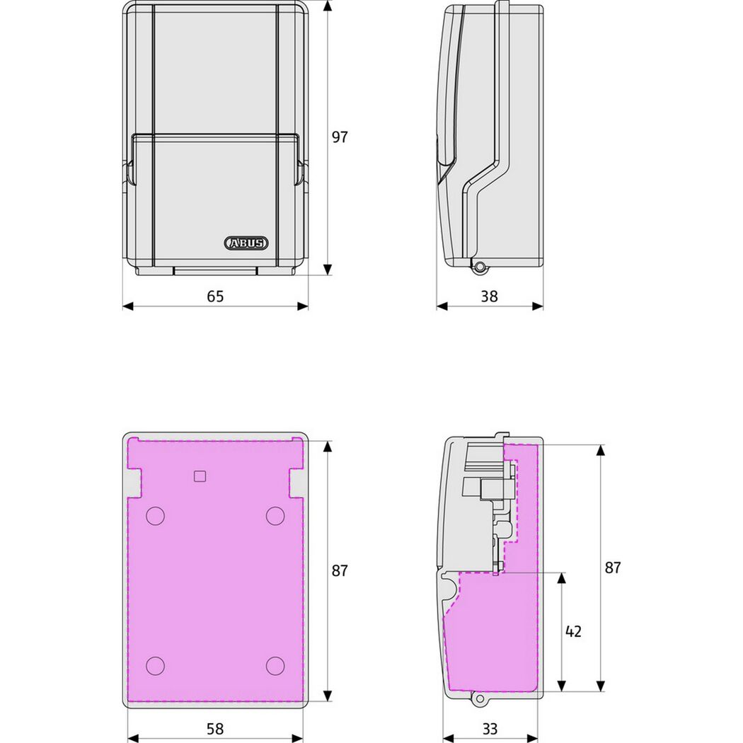 Schlüsseltresor 'KeyGarage 727 Mini' grau