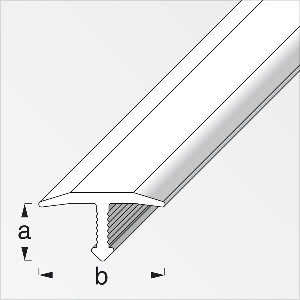 T-förmiges Fugenabdeckprofil aus Aluminium