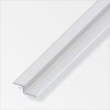 Z-Abschlussprofil aus Aluminium, silber