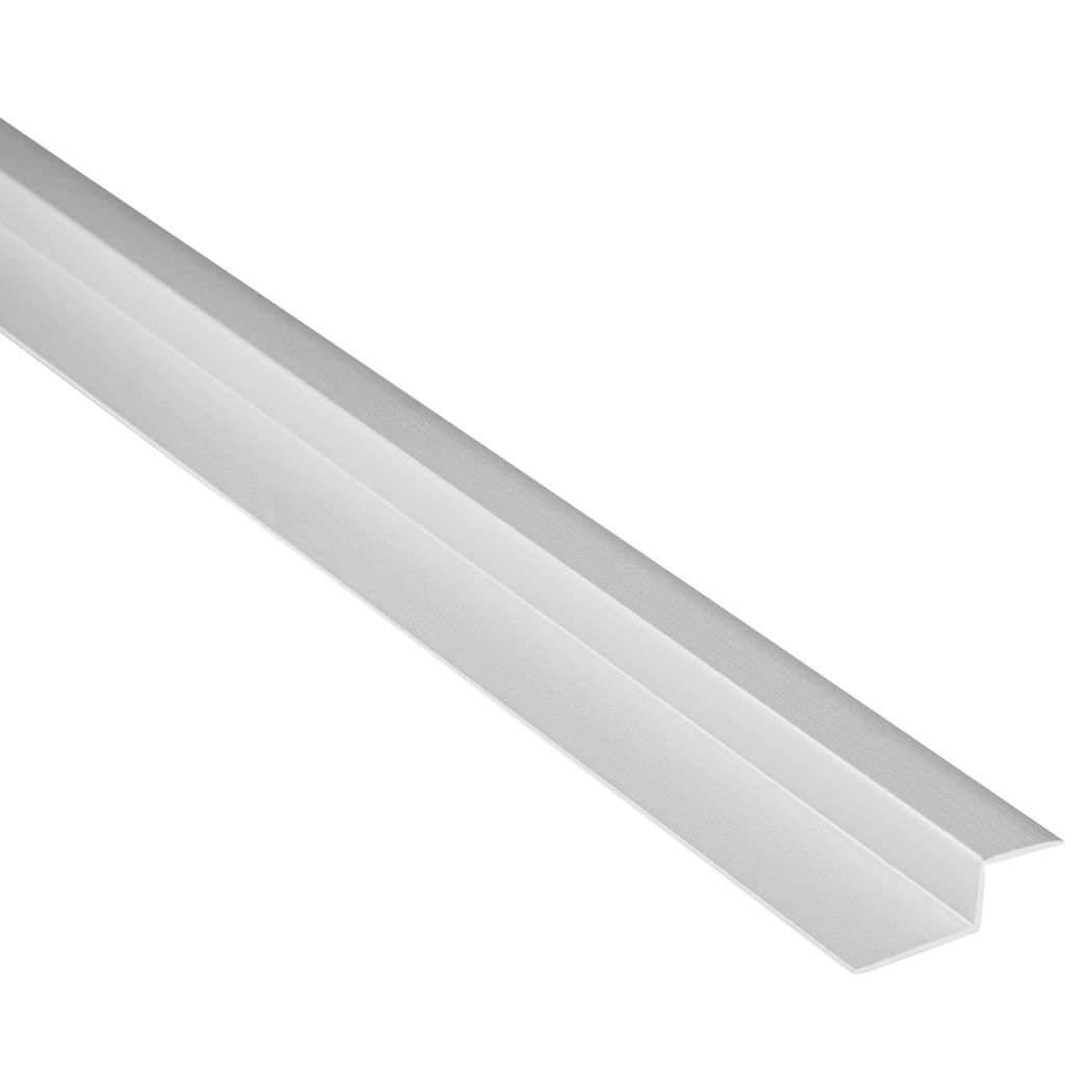 Silbernes Z-Abschlussprofil aus Aluminium