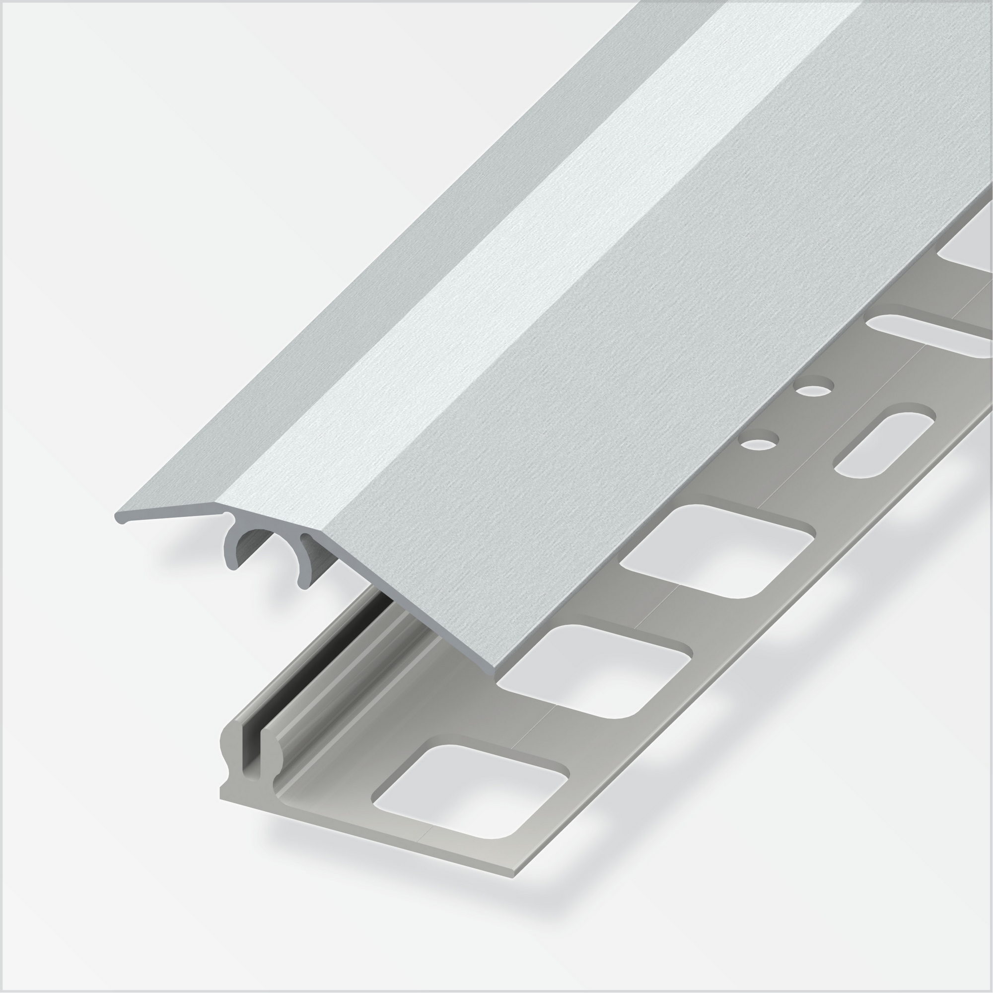 Niveauausgleichsprofil-Set 'clipstech®-mini' Aluminium, edelstahloptik 1000 x 31 mm + product picture