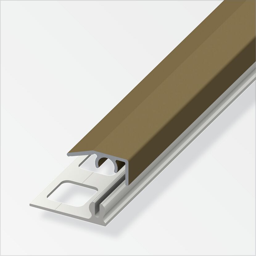 Brauner Vinyl-Abschluss, Alu bronze, 1 m