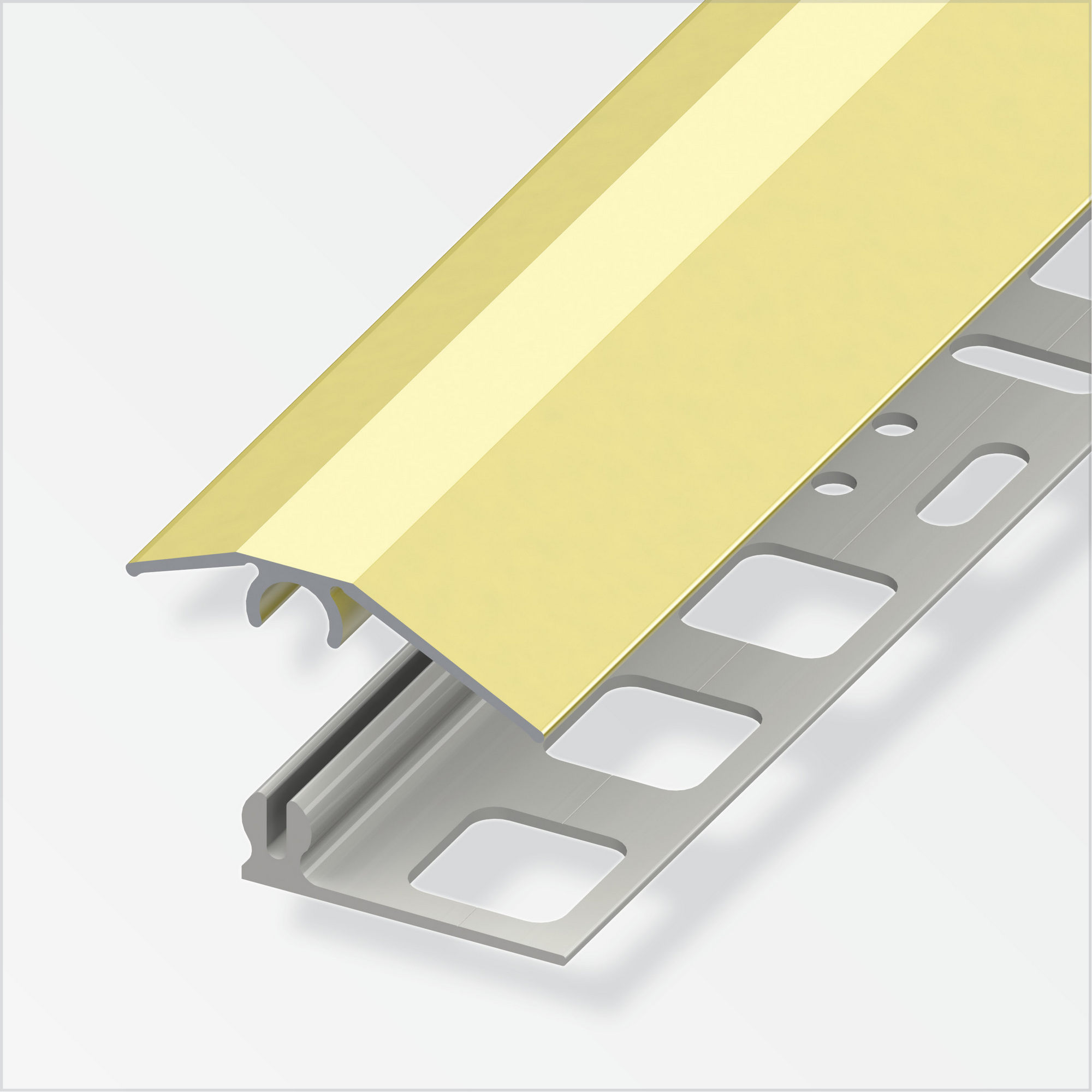 Übergangsprofil 'clipstech®-mini' Aluminium messingfarben 1000 x 31 mm + product picture