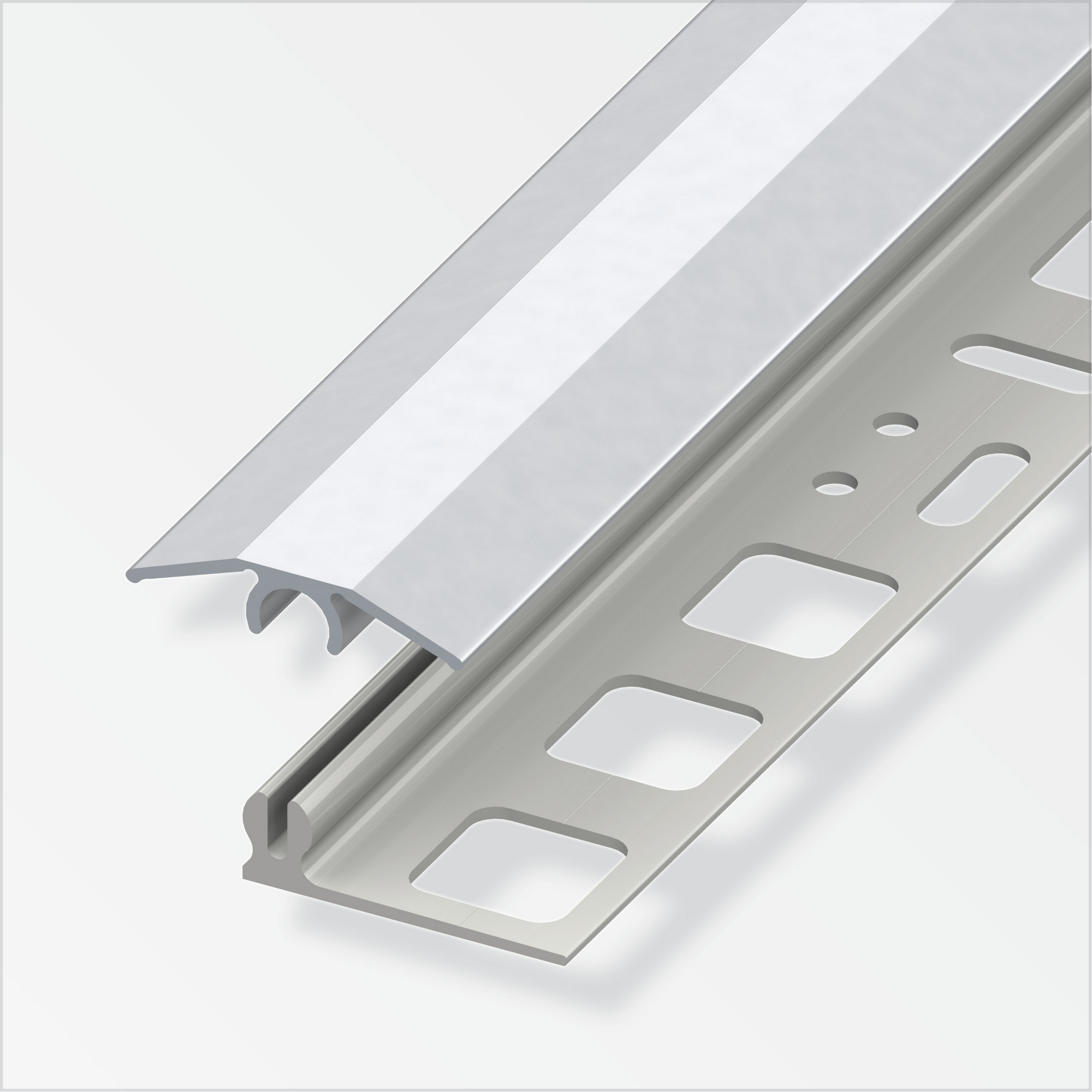 Übergangsprofil 'clipstech®-mini' Aluminium silber 1000 x 25 mm + product picture