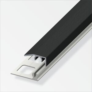 Abschlussprofil 'clipstech®-mini' Aluminium schwarz 1000 x 19,5 mm