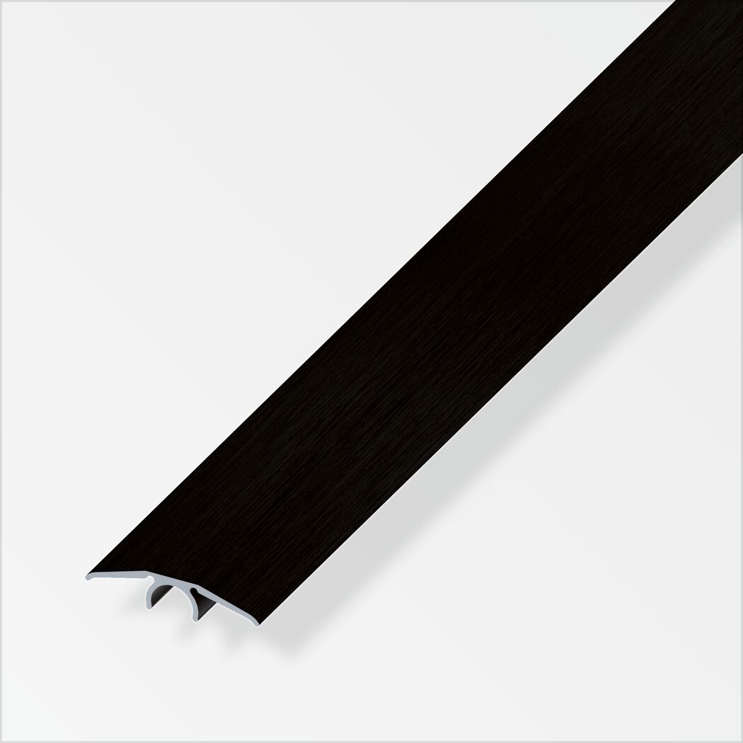 Schwarze Übergangsleiste aus Aluminium