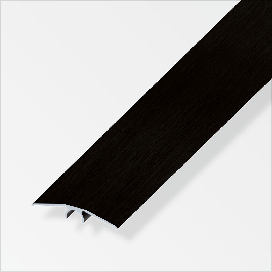 Übergangsprofil 'clipstech®' Aluminium schwarz 1000 x 46 mm